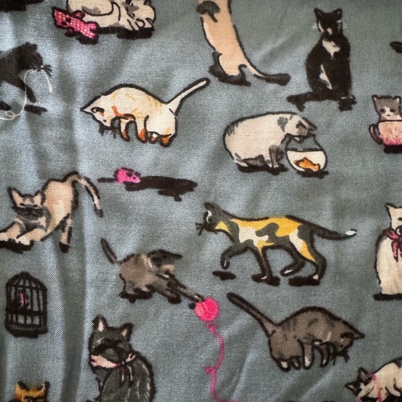 RARE Vera Bradley Cat’s Meow Scarf - Picture 3 of 3